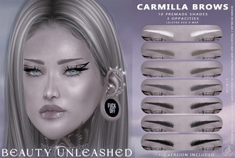 Second Life Marketplace - Beauty.Unleashed Carmilla Brows DEMO
